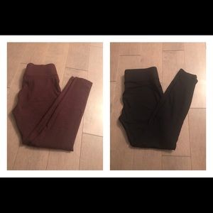 2 legging bundle - 1 Maroon 1 black LOFT small